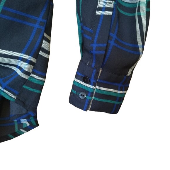 Violet + Claire Women's Small Long Sleeve Plaid Button Front Shirt Blouse - Picture 4 of 5